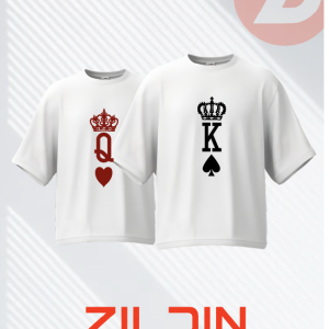 King & Queen Couple Drop Shoulder T- shirt